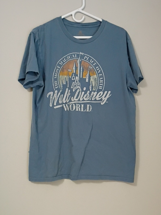 Disney Other - Disney Walt Disney World Blue Graphic Tee with White and Orange Print